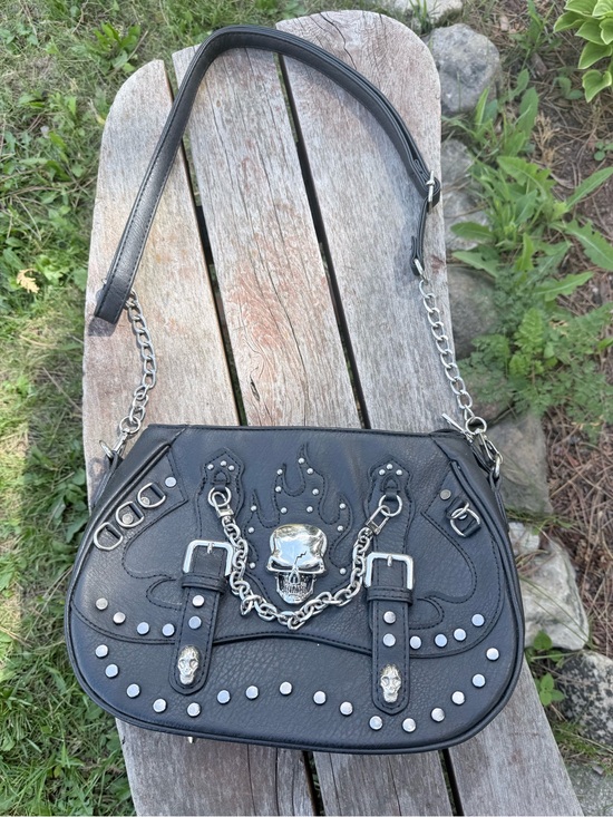 No brand Handbags - Black Skull Purse With Matching Wallet